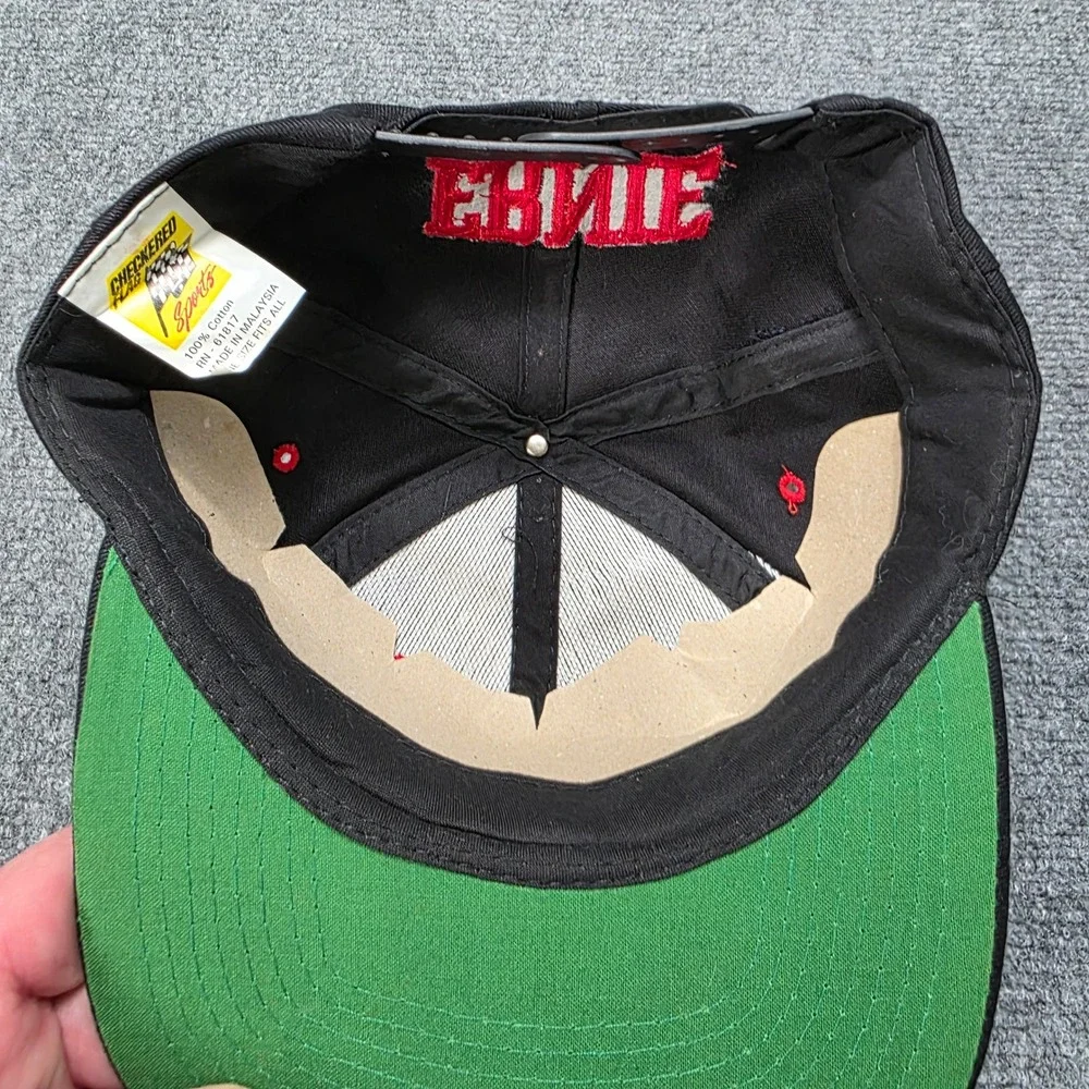 Vintage Texaco Havoline Racing Ernie Irvan NASCAR Snapback Hat Black Red‎ Yellow